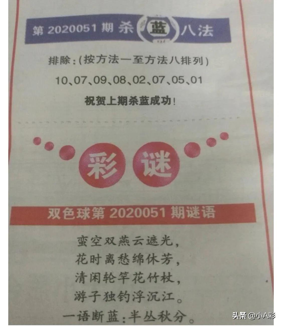 双色球字谜汇总解释（第XXX期）