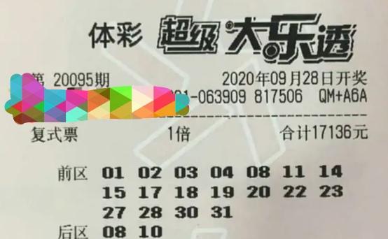 超级大乐透2020095期开奖结果揭晓，幸运儿揭晓！