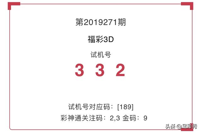 双色球3D试机号深度解析