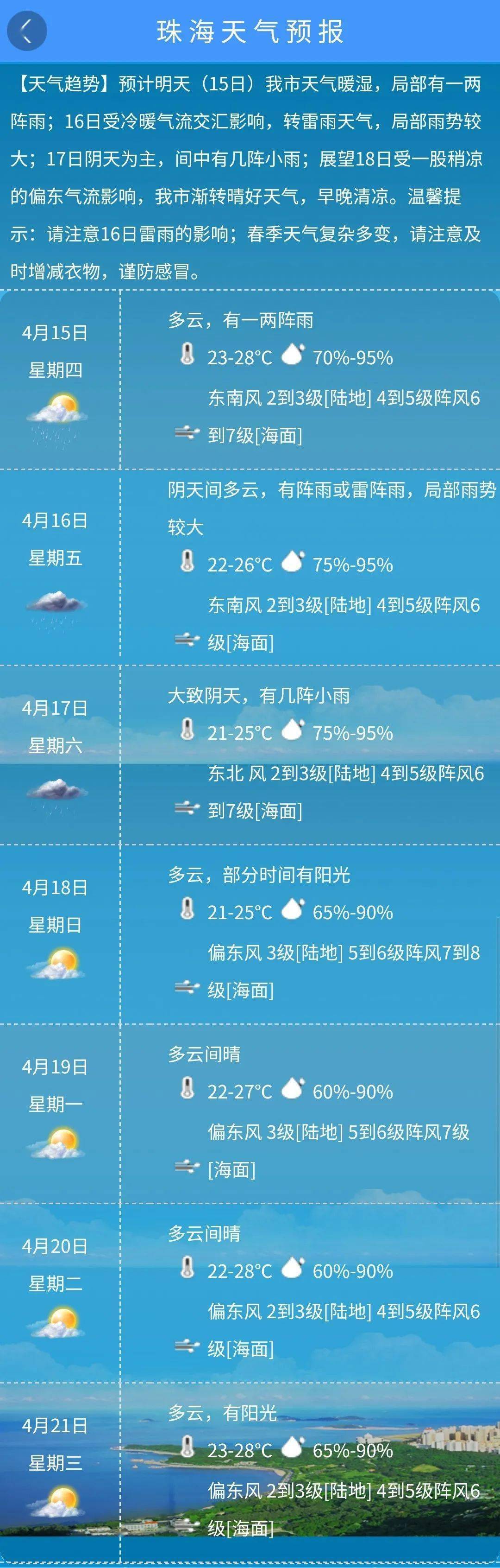 澳门6月中旬天气预报情况表最新查询结果解析